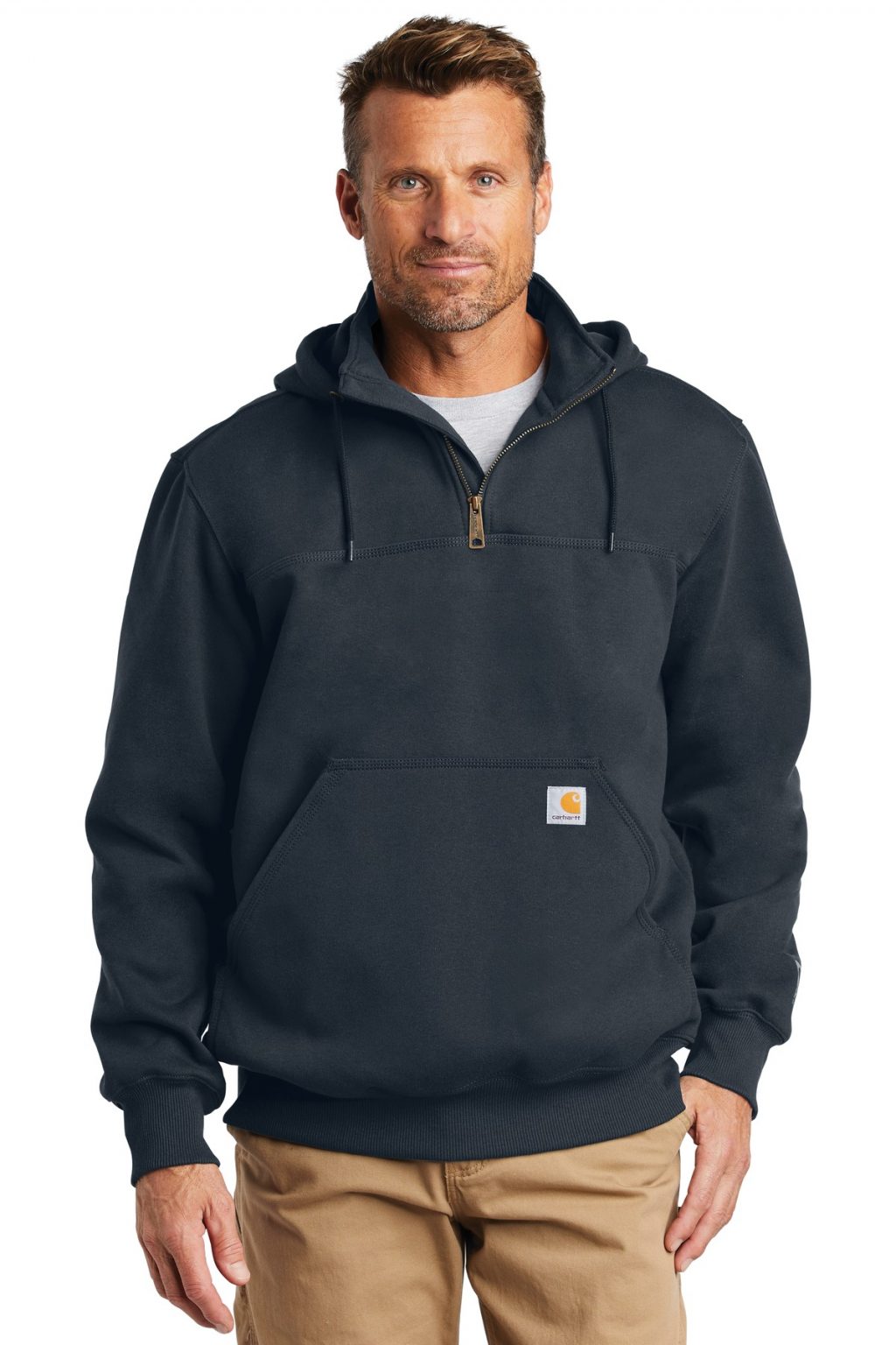Download Carhartt ® Rain Defender ® Paxton Heavyweight Hooded Zip Mock Sweatshirt. CT100617 | Central Roofing